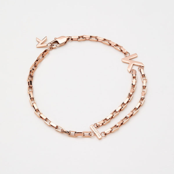 14k ベーシック ツイスト ブレスレット (2列) Double Chain Bracelet – KLASSE14 JAPAN
