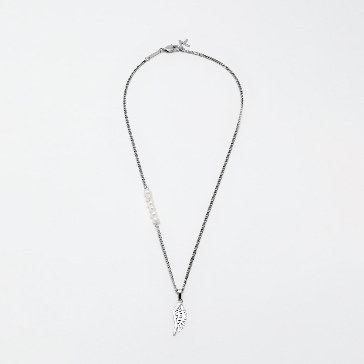 Robot Wing Necklace White Pearl (470mm)