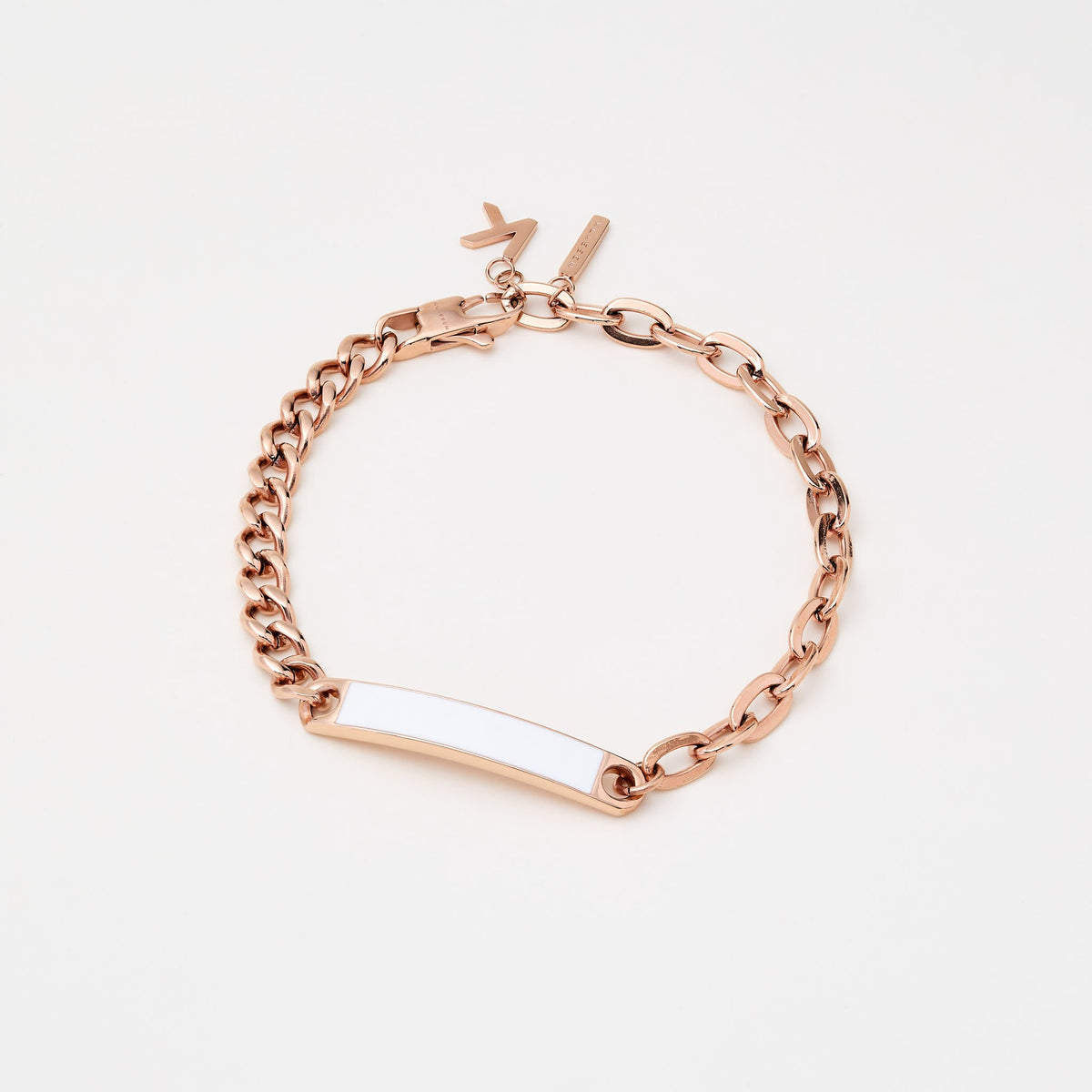 Chain2Chain White Enamel Bracelet