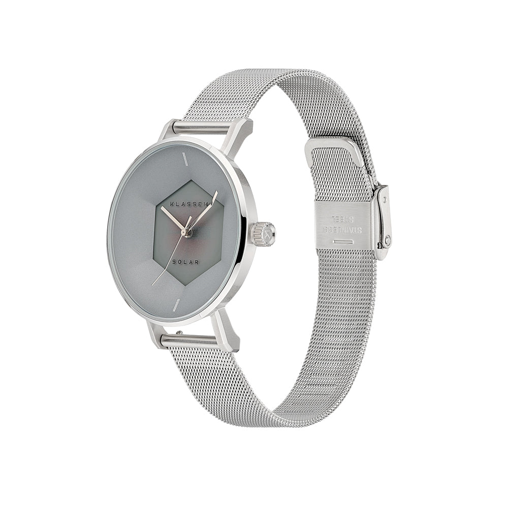 Volare Solar Silver Mesh 39mm