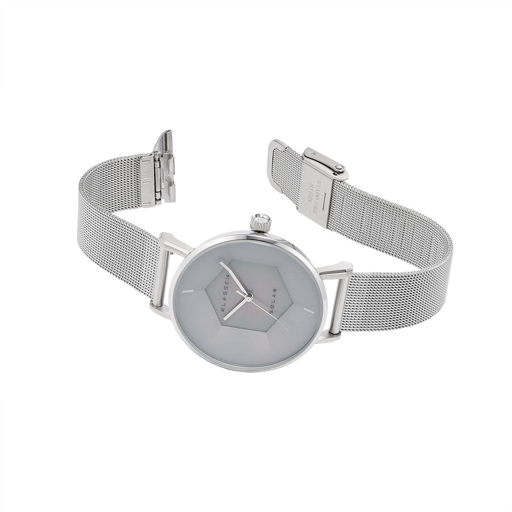 Volare Solar Silver Mesh 39mm