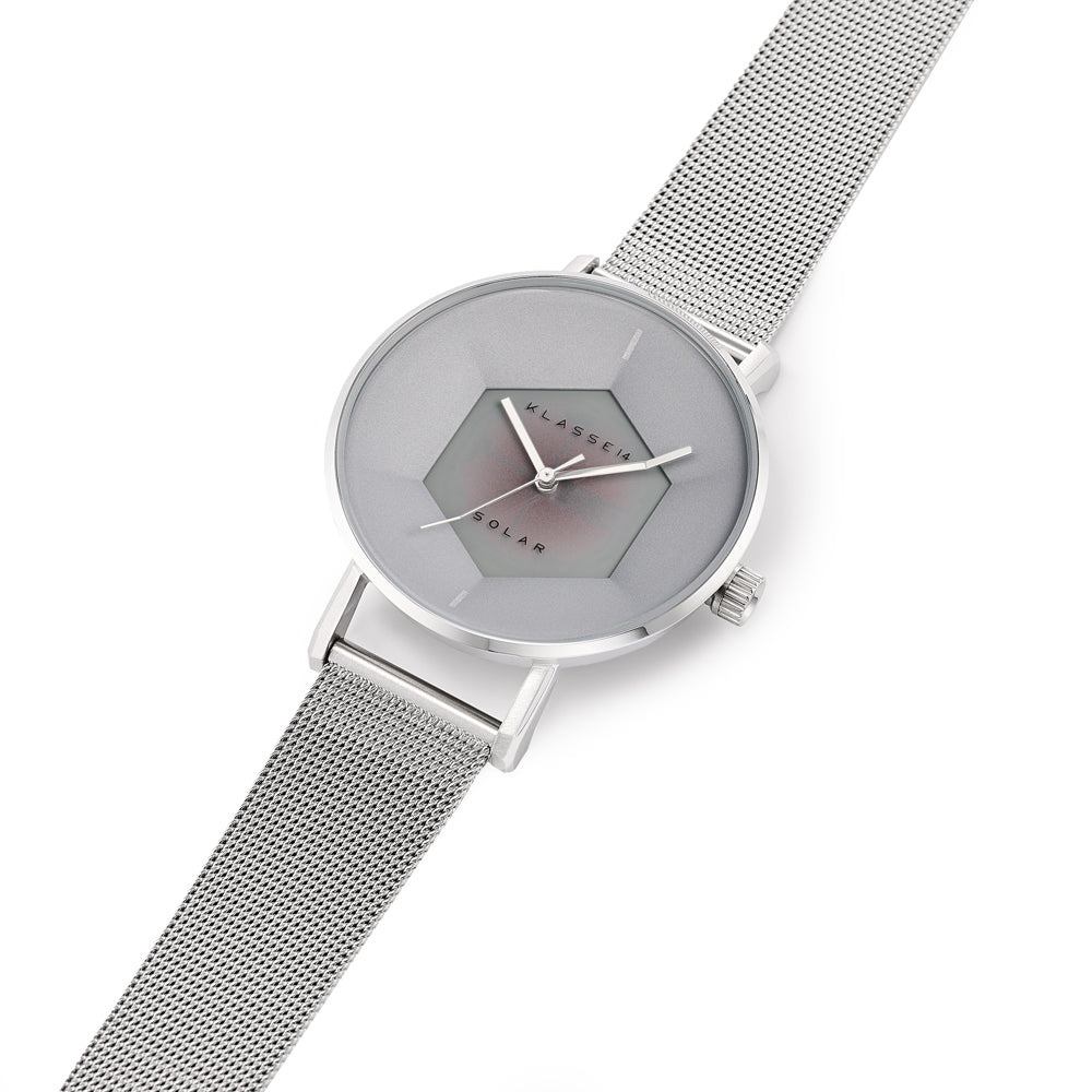 Volare Solar Silver Mesh 39mm