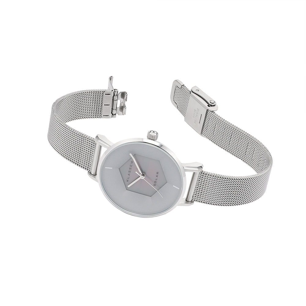 Volare Solar  Silver Mesh 34mm