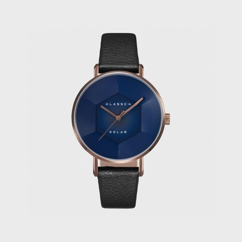 Volare Solar Deep Blue Vintage Gold 39mm