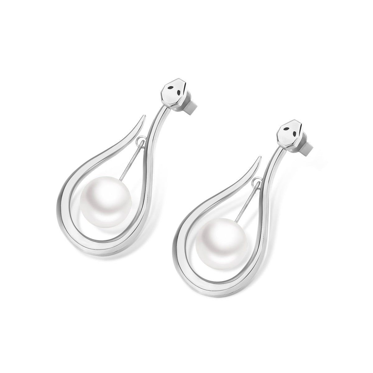 Snake Pearl Earrings