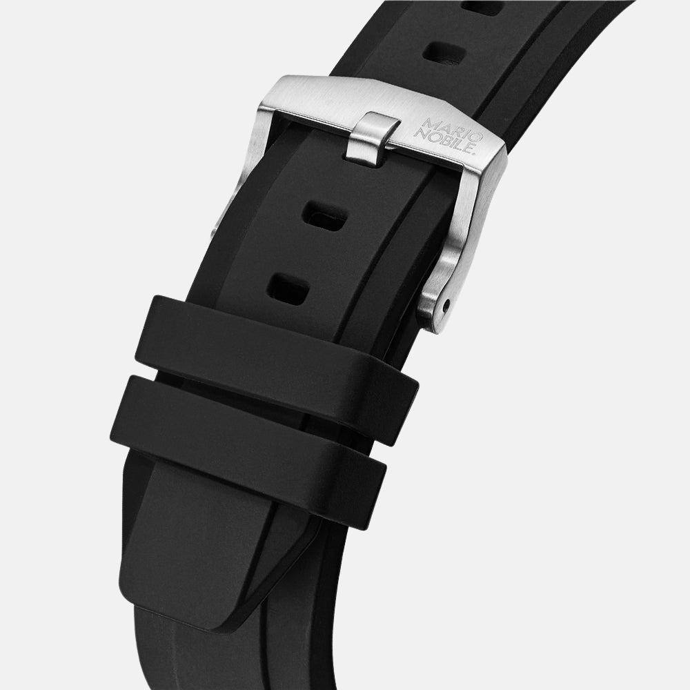 Volare Taras Black Silicon Band 20mm
