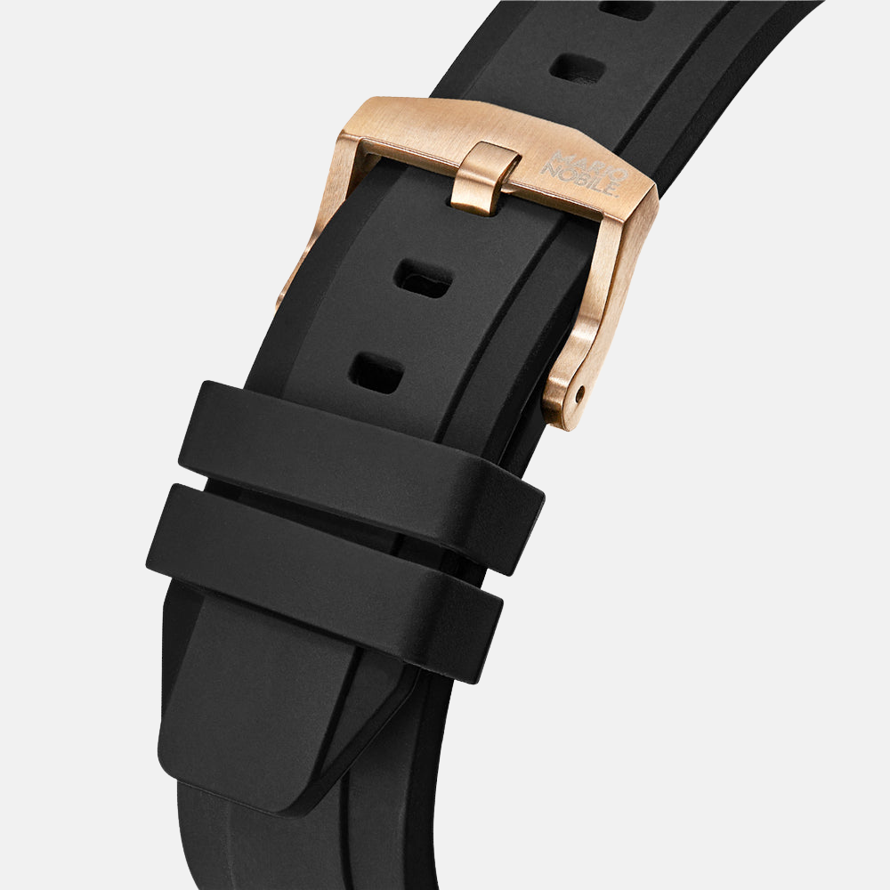 Volare Taras Black Silicon Band 20mm