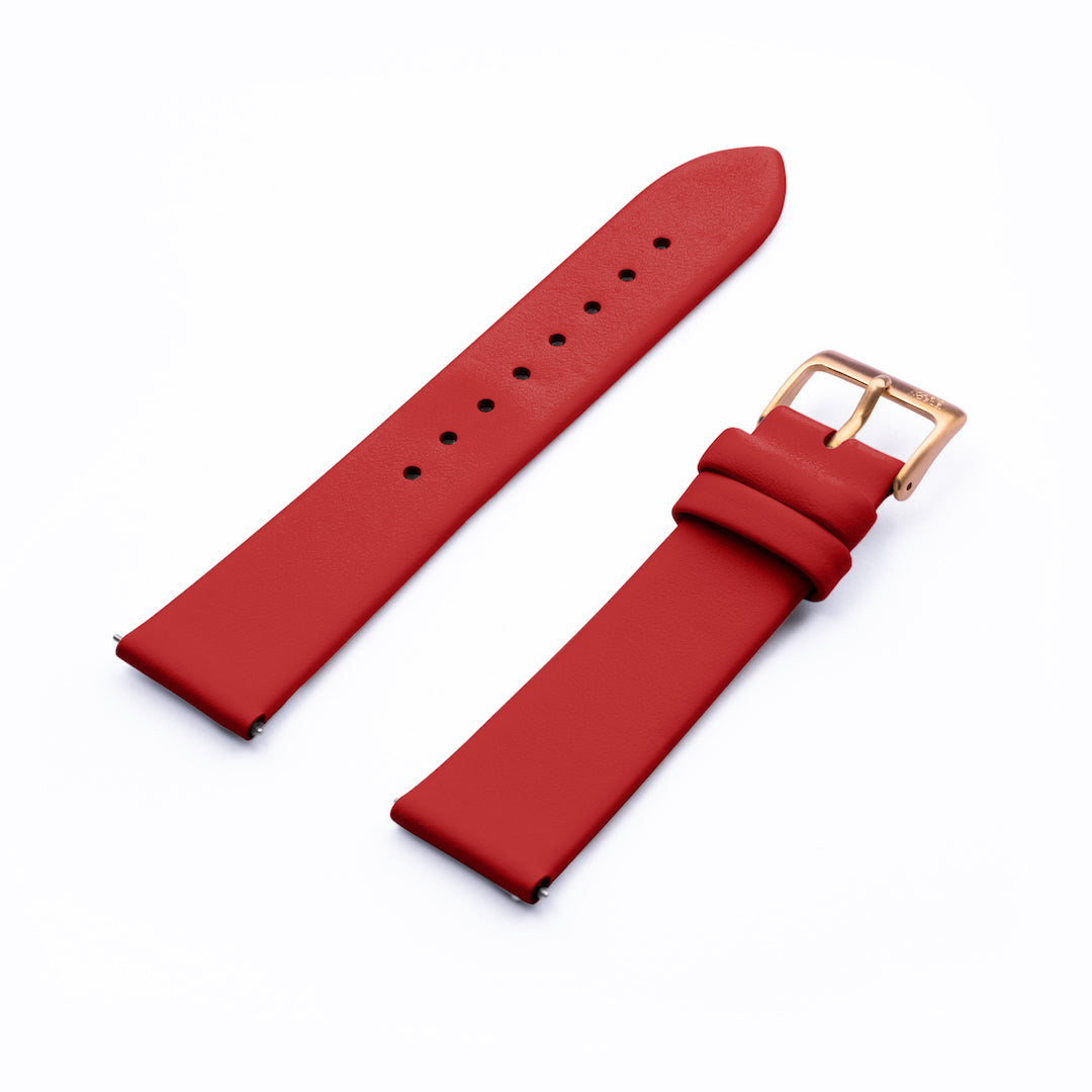 Volare Leather Strap 20mm / Crimson Red