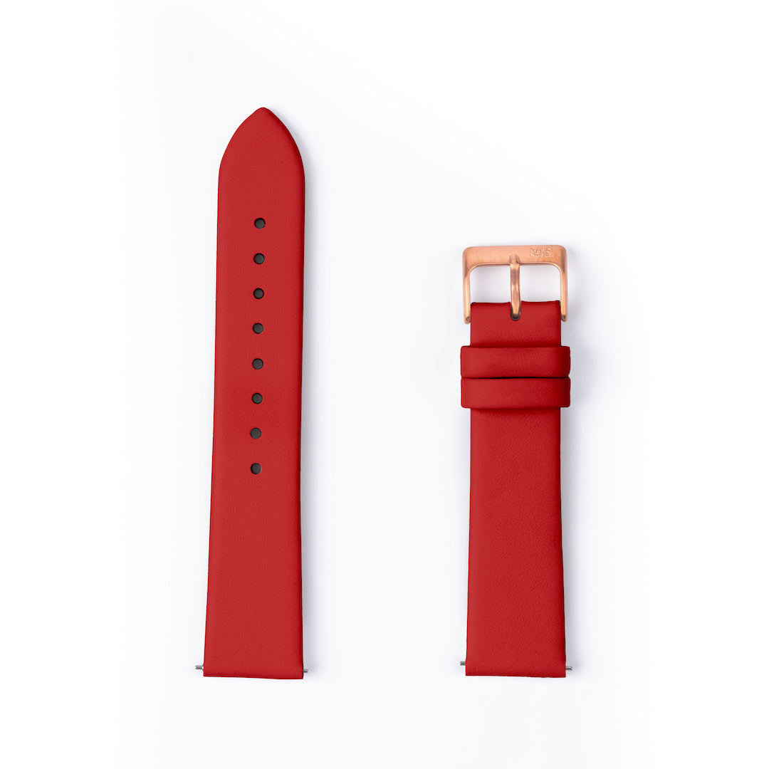 Volare Leather Strap 20mm / Crimson Red