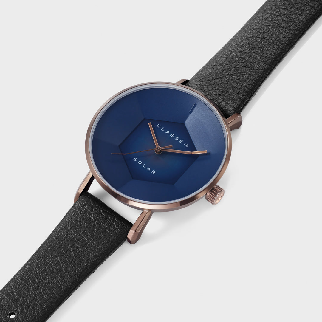 Volare Solar Deep Blue Vintage Gold 39mm