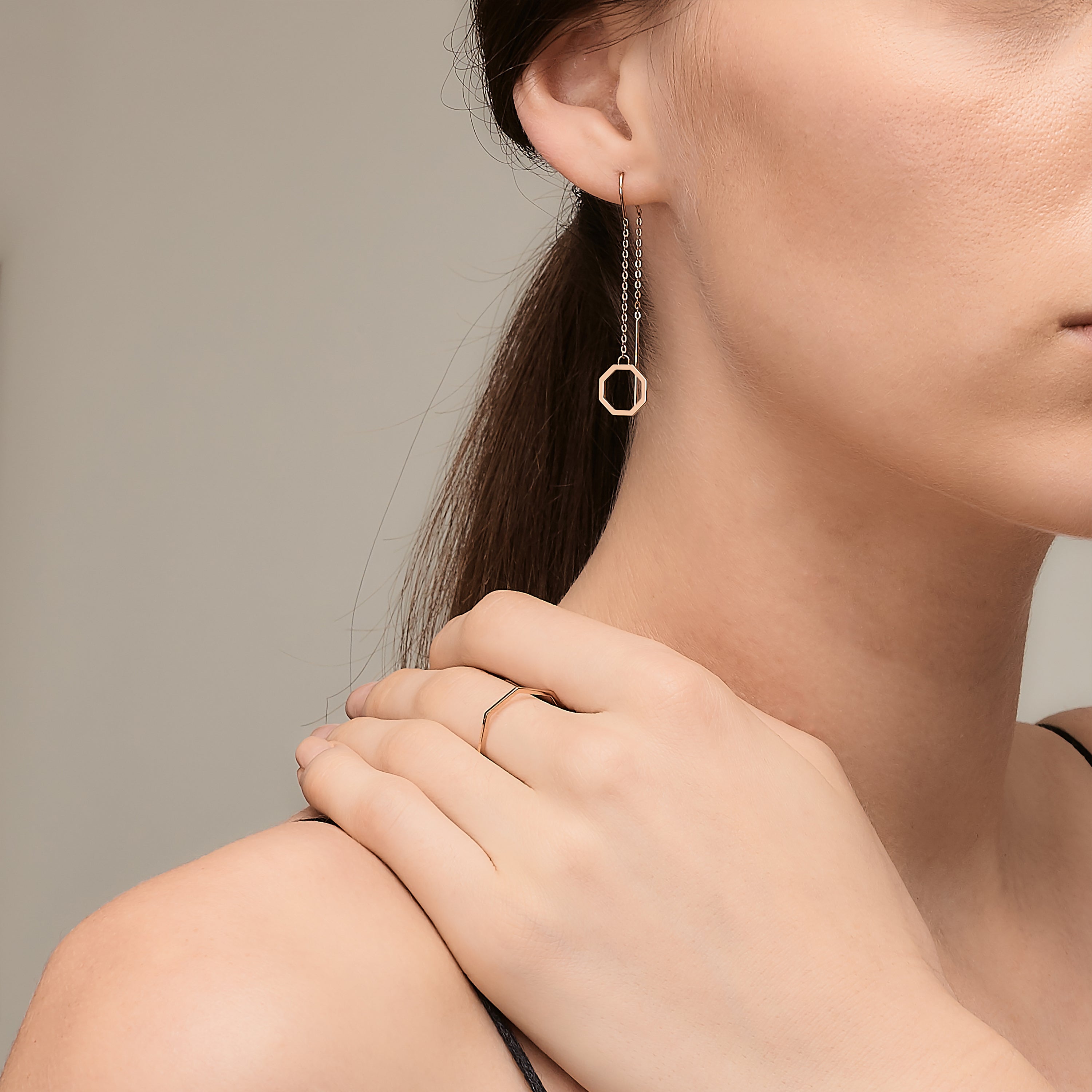 R✴︎H❤️ 14kgfピアス 凛 RIN ボディピアス クロス 軟骨 14G 16G 十字架 ストレートバーベル