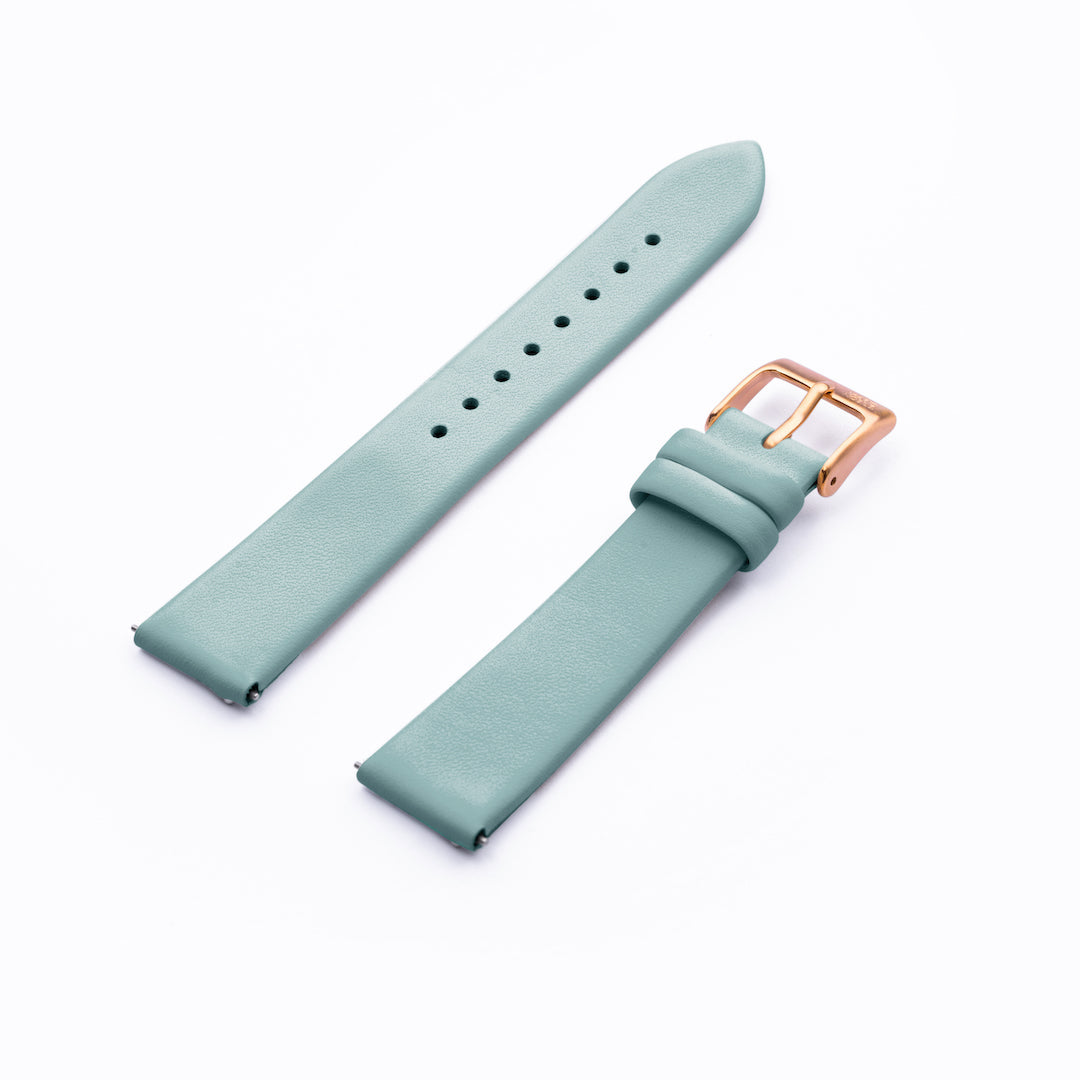 Volare Leather Strap 17mm / Seafoam Blue