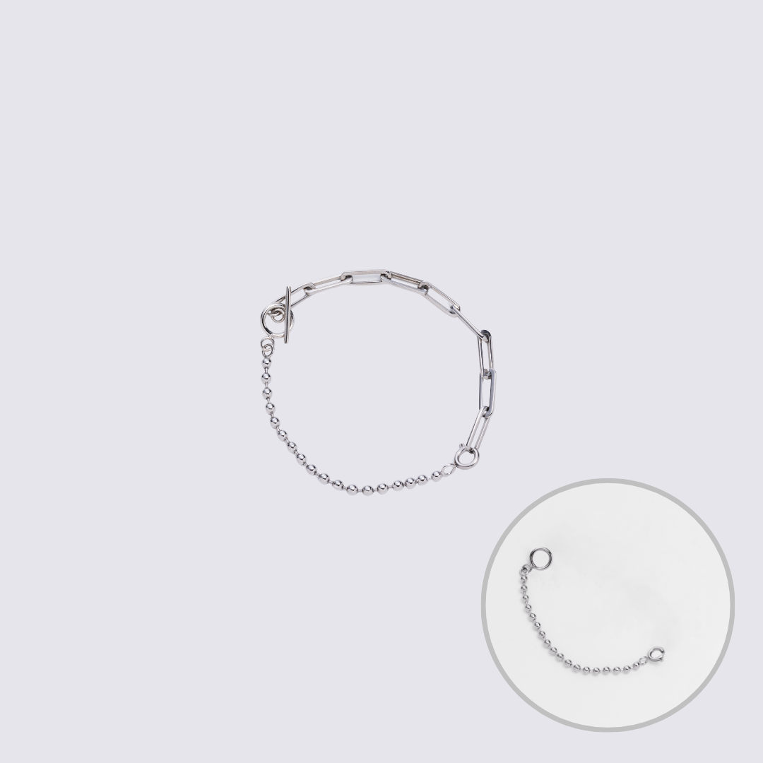 カスタムオーダー チェーンブレスレット カスタムジュエリー ブレスレット Silver ベースチェーン M