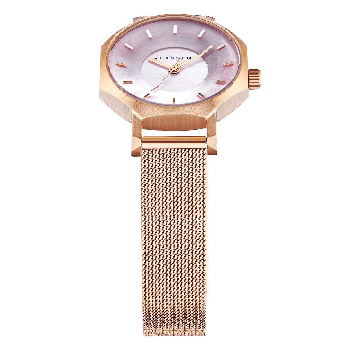 Volare OKTO Rose Gold Pink MOP with Mesh Strap 28mm WOK22RG014S