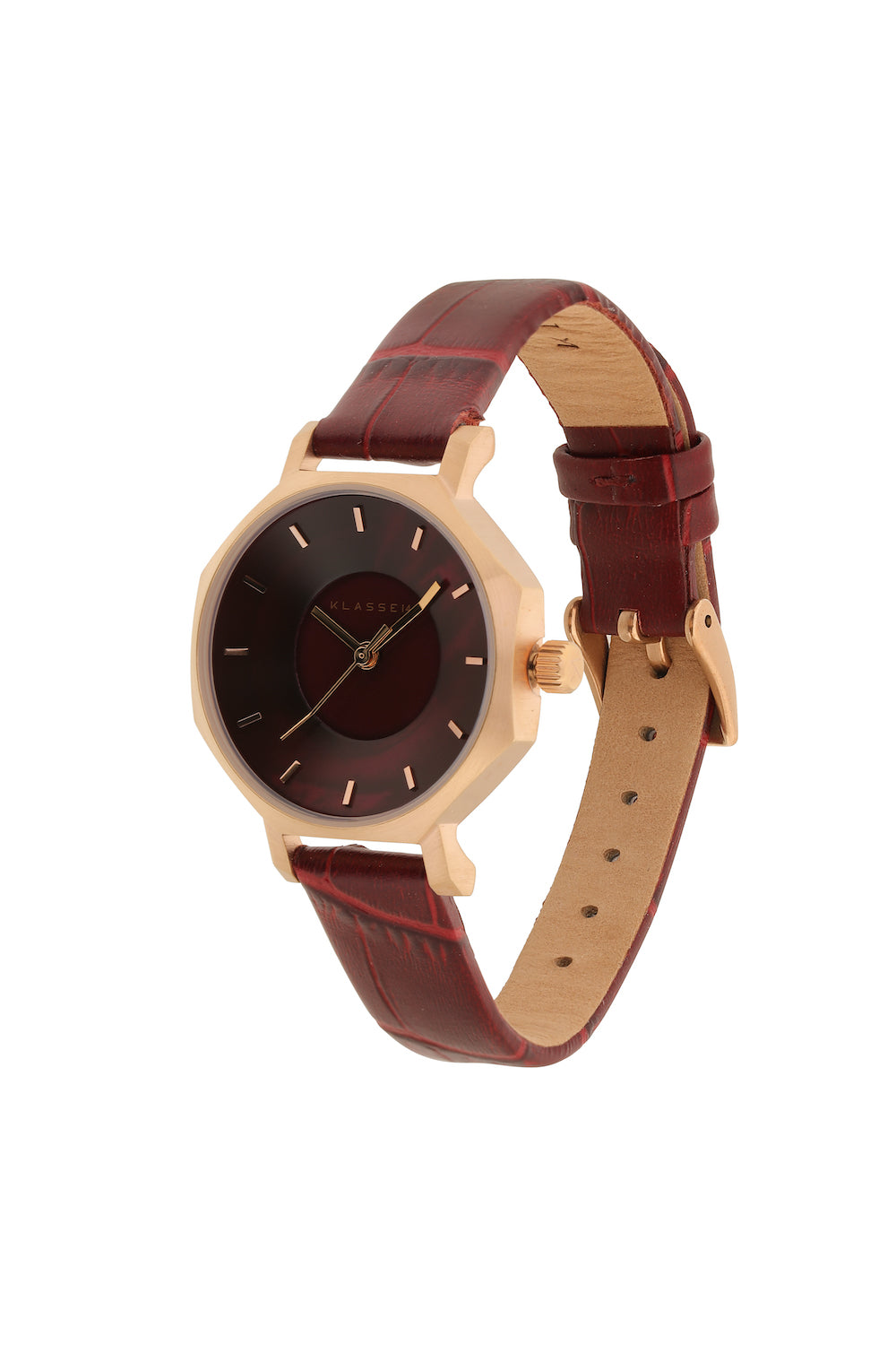 Volare OKTO Rose Gold Red Mop Burgundy 28mm