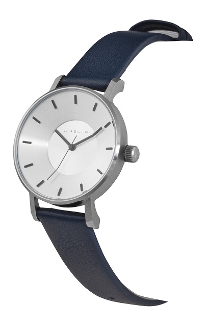 KLASSE14 / Volare Silver with Blue Leather Strap 36mm