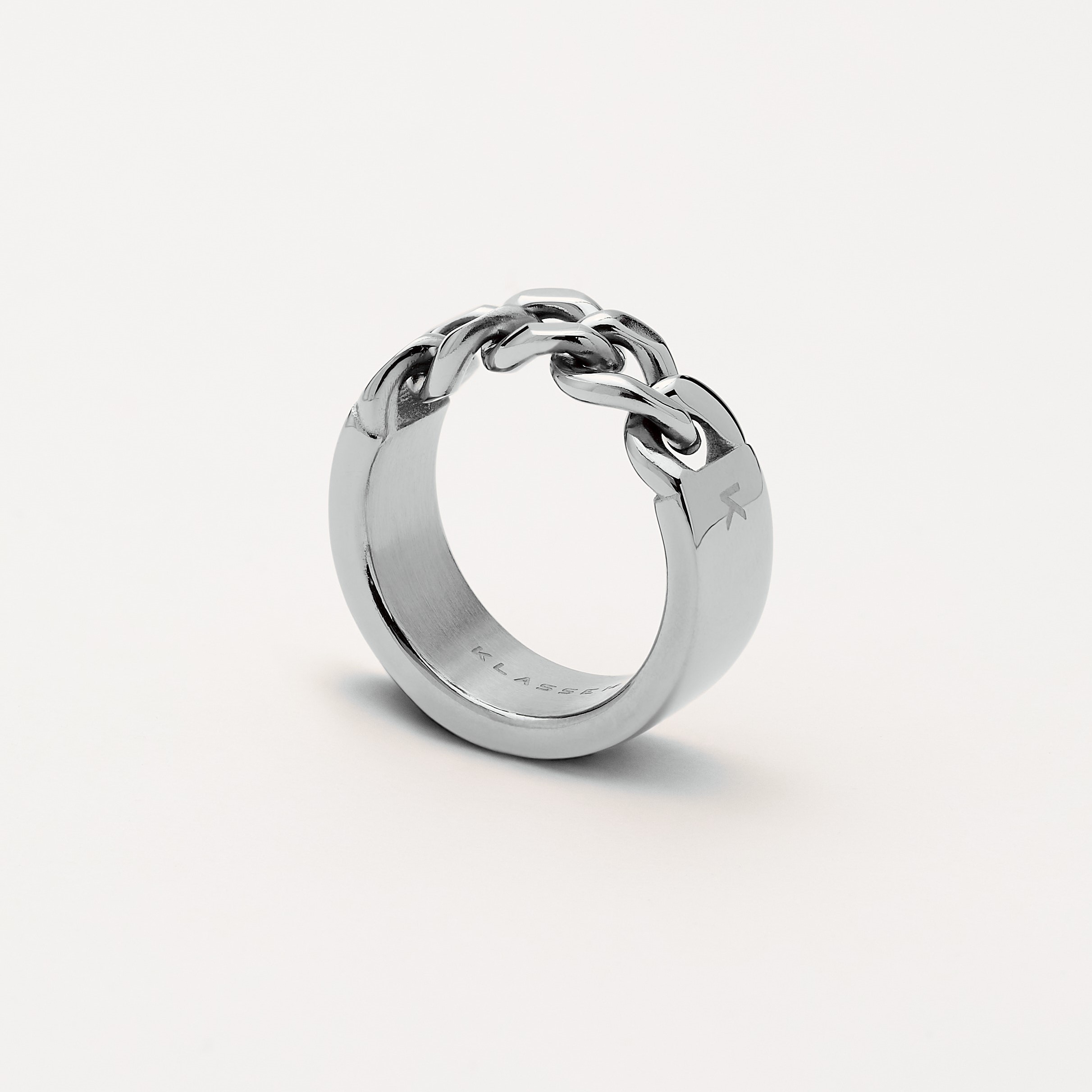 KLASSE14 / Duality Chained Ring Silver L