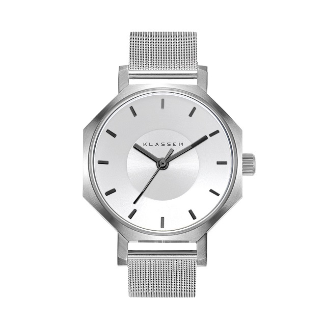 KLASSE14 / Volare OKTO Gunmetal White with Mesh Strap 36mm