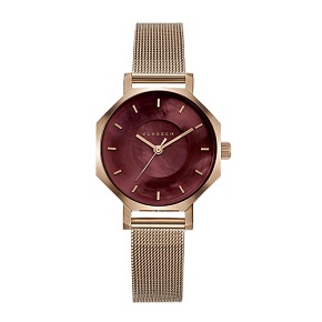 Volare OKTO Red MOP with Mesh Strap 28mm